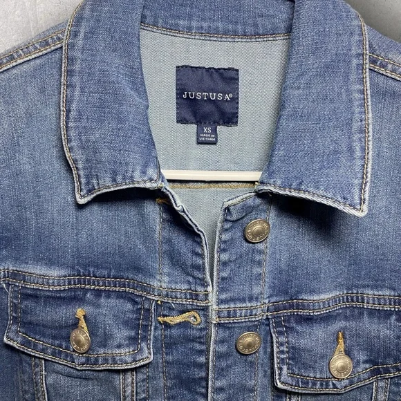 Just USA Denim Jacket in Classic Blue NWOT - Picture 3 of 5